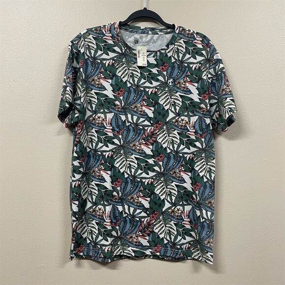 Aeropostale Men's Tropical Floral Graphic Tee Multicolor Size M - Picture 1 of 8